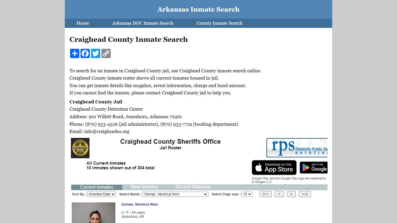 Craighead County Inmate Search